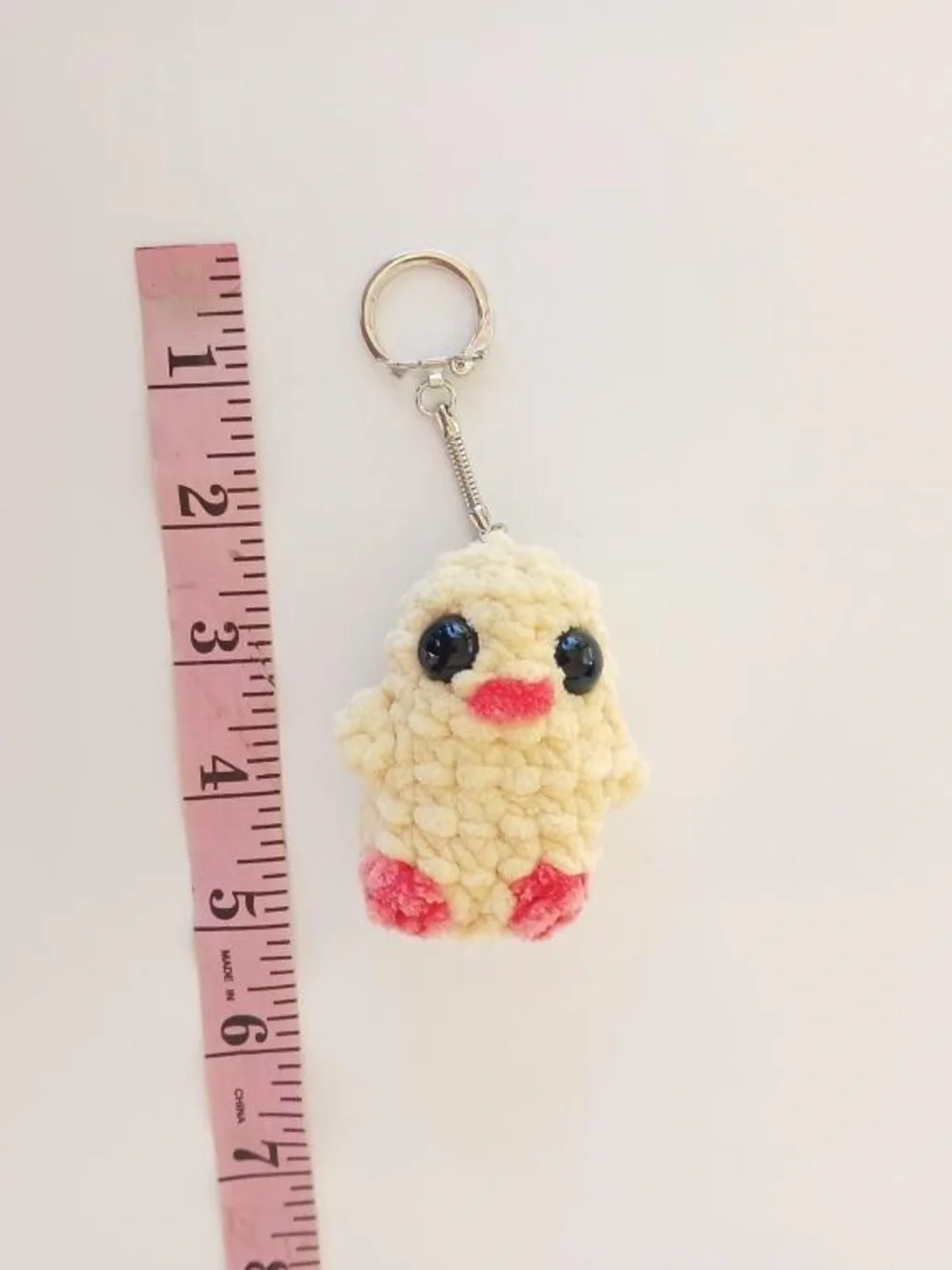 Handmade crochet duck stuffed keychain - Picture 3 of 5